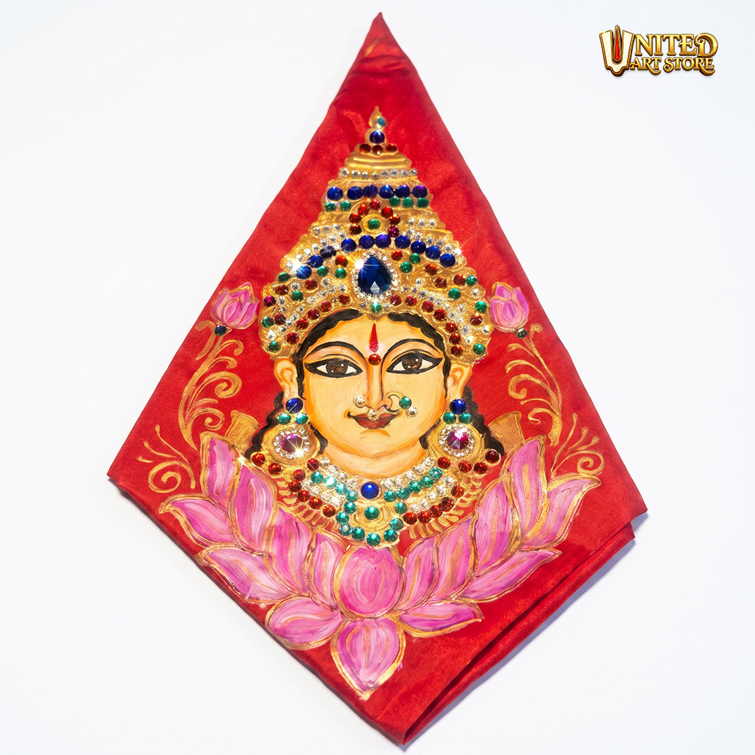 Hand Painted Varalakshmi Vratham Kundan Blouse for Pooja